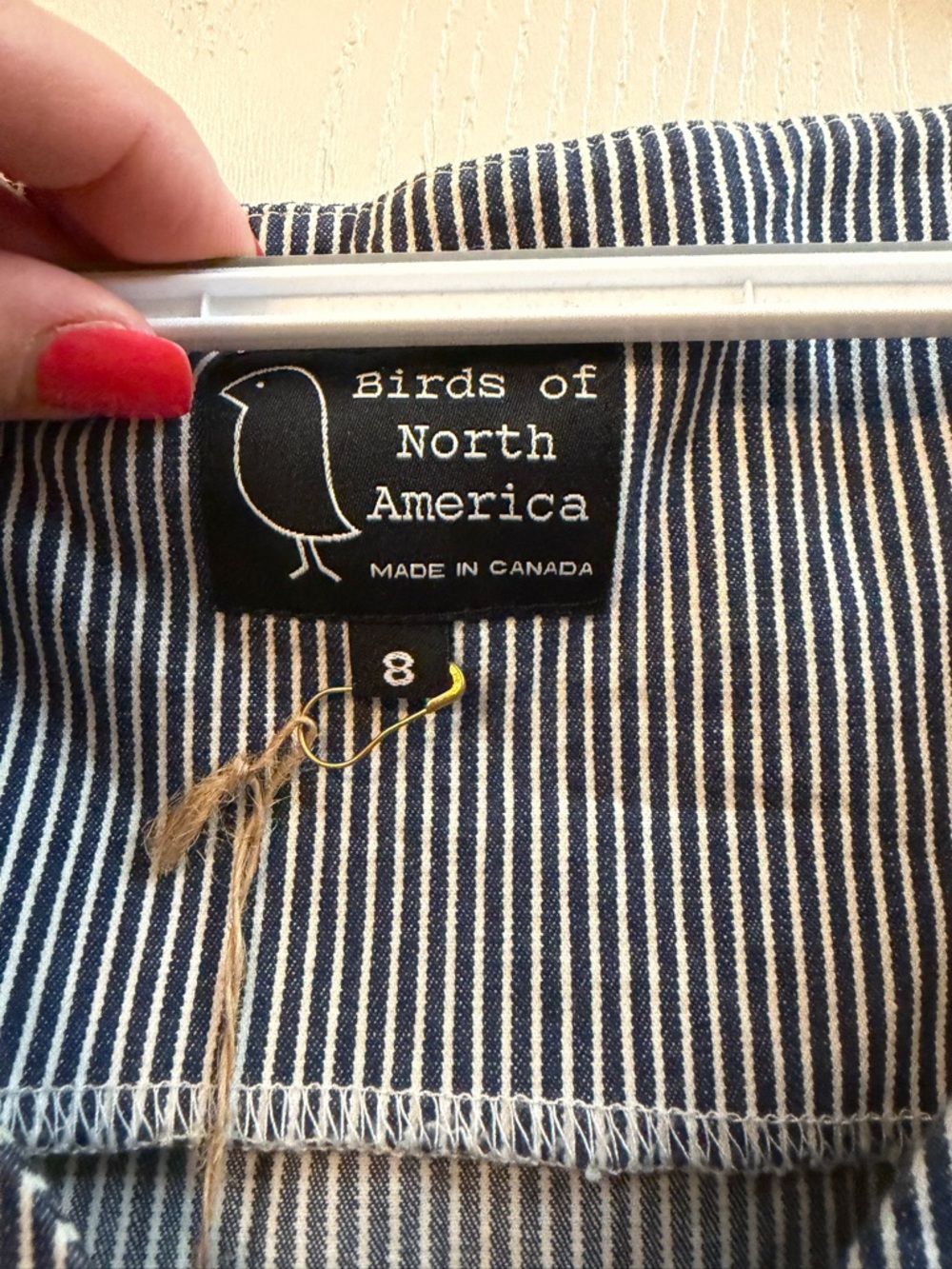 Sleeveless Blue Stripe Button-Front Mini Dress - Picture 6 of 8